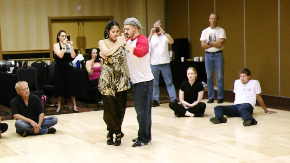 Video thumbnail for Social Volcada-Wraps - Class demo by Homer and Cristina Ladas at Denver Memorial Tango Festival 2012