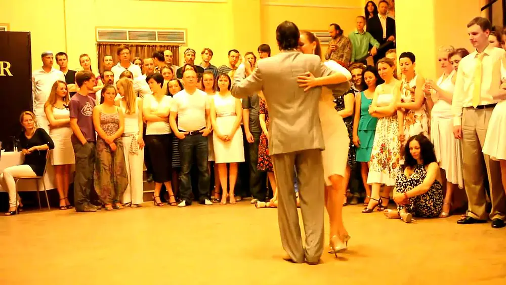 Video thumbnail for Viacheslav Ivanov and Olga Leonova 2011 05 20 Milonga  Blanca Moscow - 2AVI