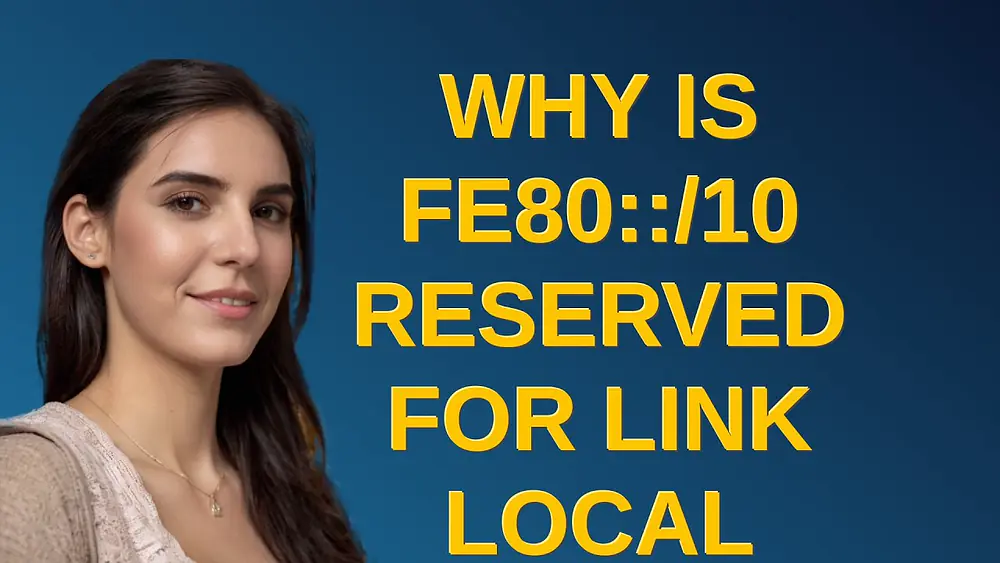 Video thumbnail of Networkengineering: Why is fe80::/10 reserved for link local addresses when fe80::/64 is actually...
