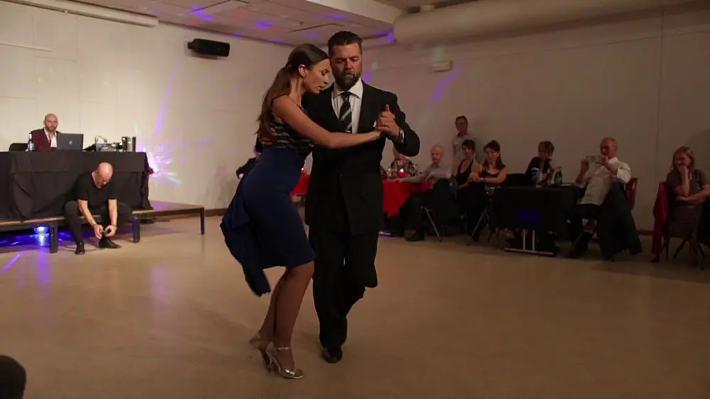Video thumbnail for Show of Diego Riemer (El Pajaro) and Nathalia Cristobal, Milonga Roja, Geneva 24.03.18. Tango