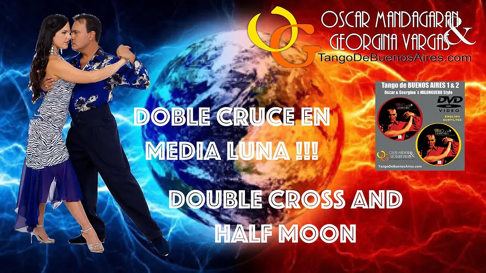 Video thumbnail for Doble cruce y Media Luna DOUBLE CROSS and HALF MOON TANGO Step Georgina Vargas Oscar Mandagaran