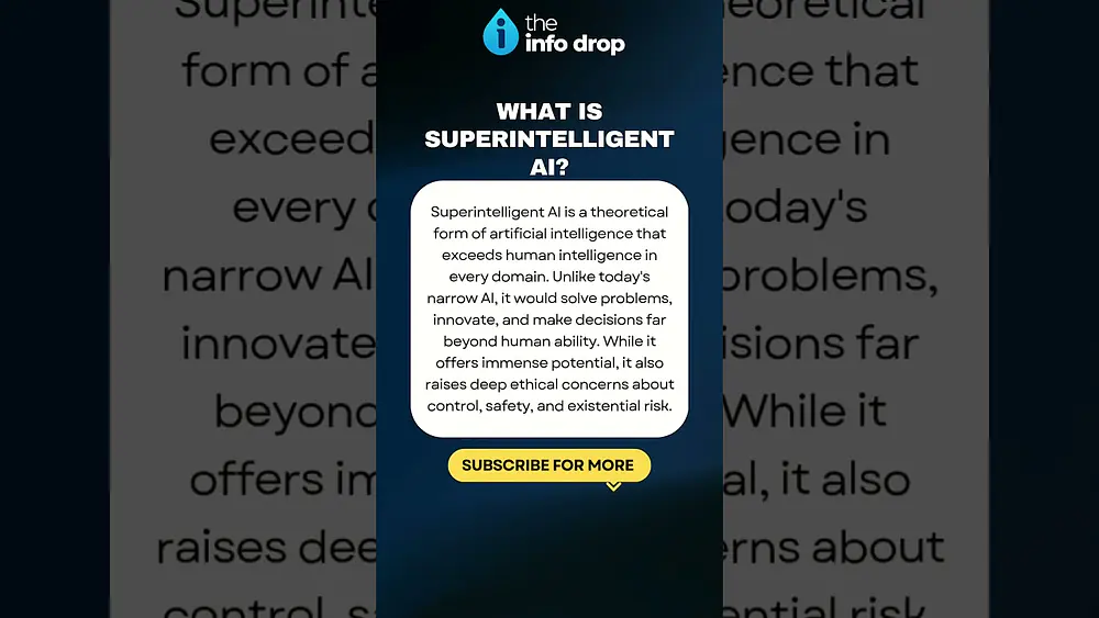 Video thumbnail of What is Superintelligent AI? #Superintelligence #AI #theinfodrop