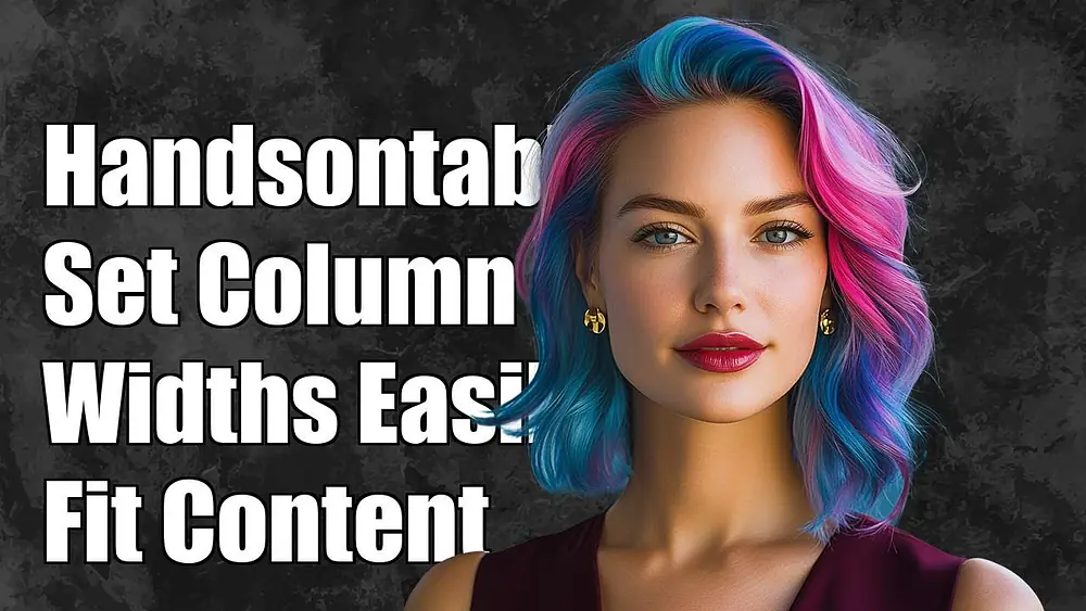 Video thumbnail of Handsontable: Dynamically Set Column Widths to Fit Content Easily