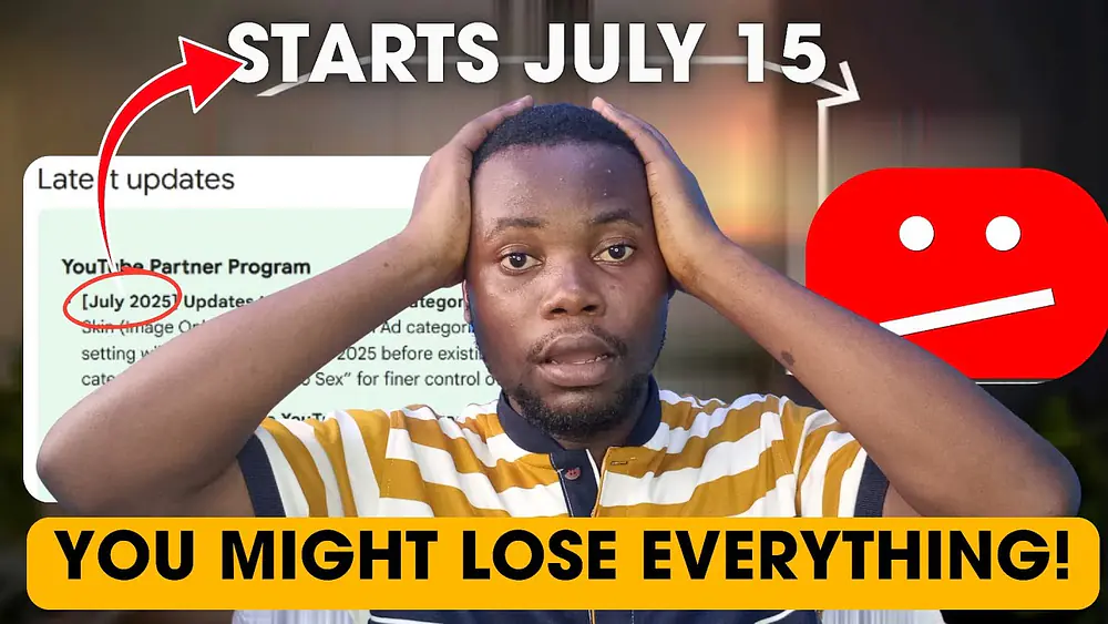 Video thumbnail of No More Monetization? YouTube Just Released New Policy - Starting July 15