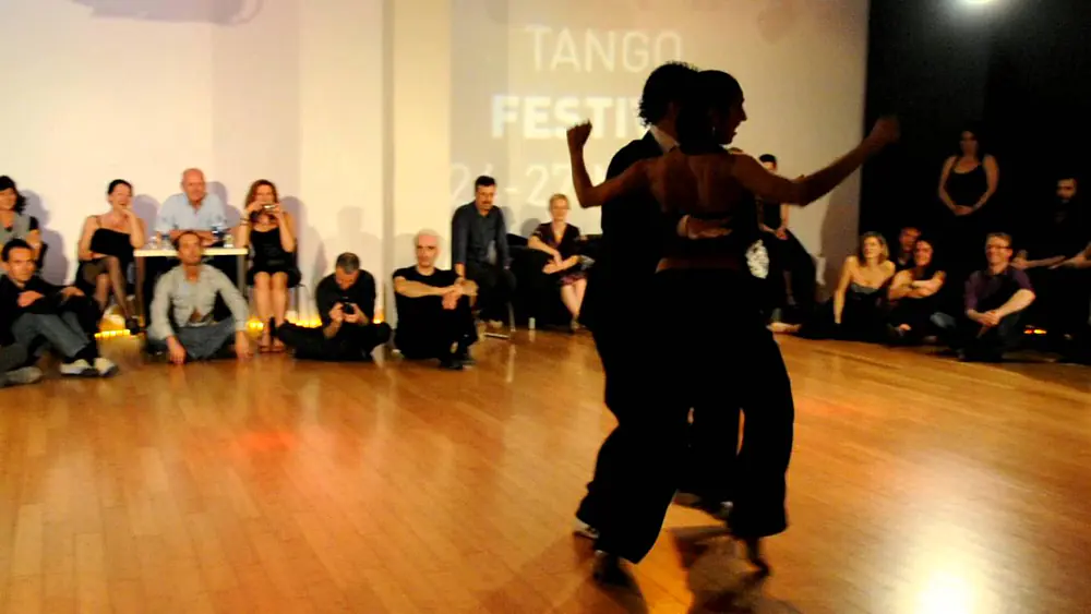 Video thumbnail for Bruno Tombari & Mariangeles Caamano 100% tango festival Ljubljana 25-03-2011 (milonga)