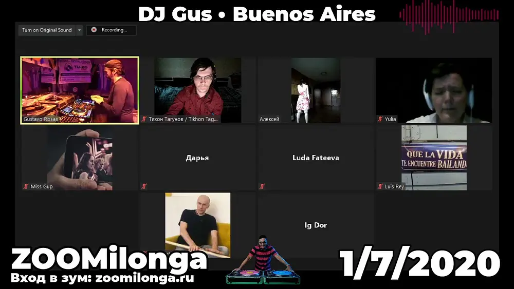 Video thumbnail for ZOOMILONGA DJ Gustavo Rosas aka DJ Gus 01/07/2020
