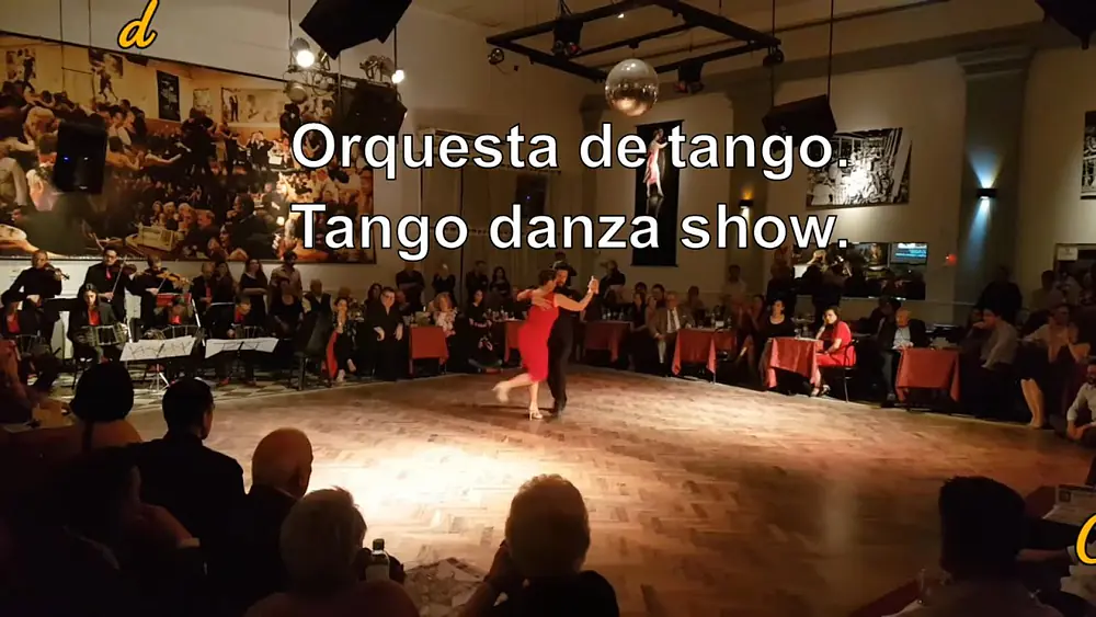 Video thumbnail for Full Tango show Corina de La Rosa, Alejandro  Andrian, tango live orquesta, milonga Parakultural