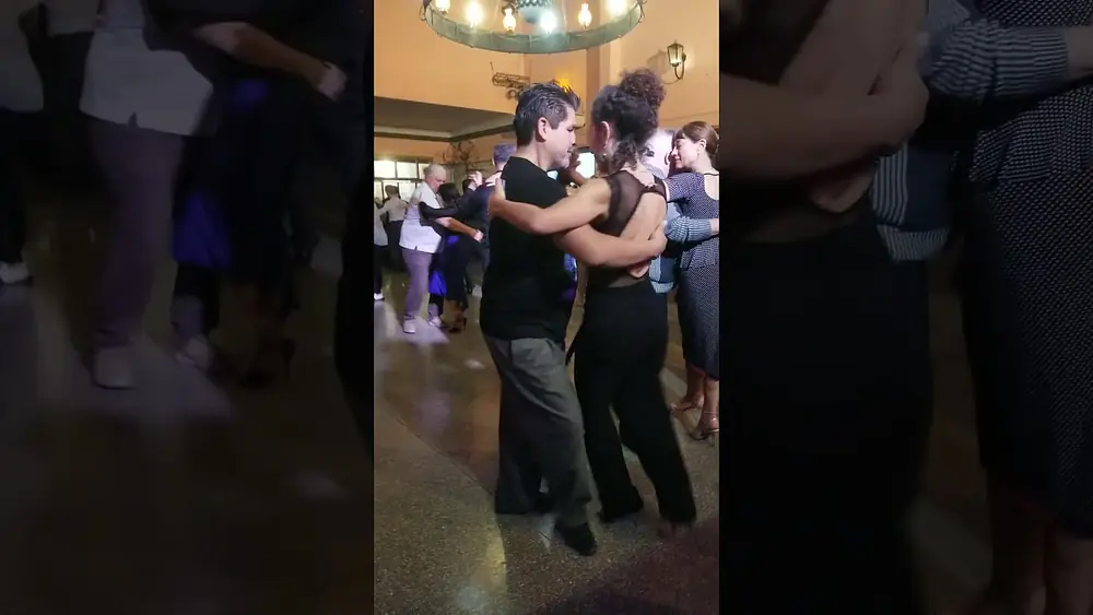 Video thumbnail of MILONGUEANDO, pasos de tango step, baile salon en La Chiflada milonga 15-06-25