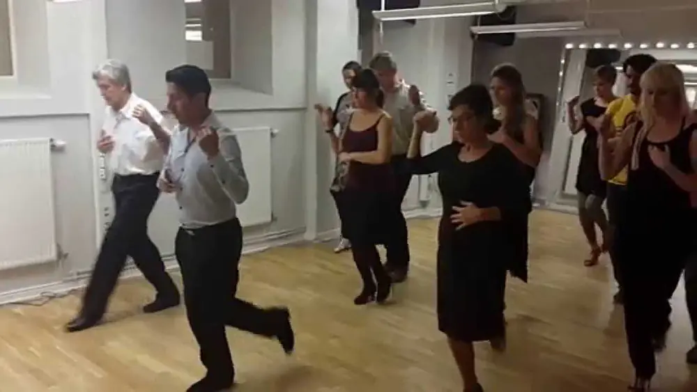 Video thumbnail for Tango Corazón Technique Class Caminata & Adornos 1 - Julieta Qüesta and Rauli Choque. October 2014