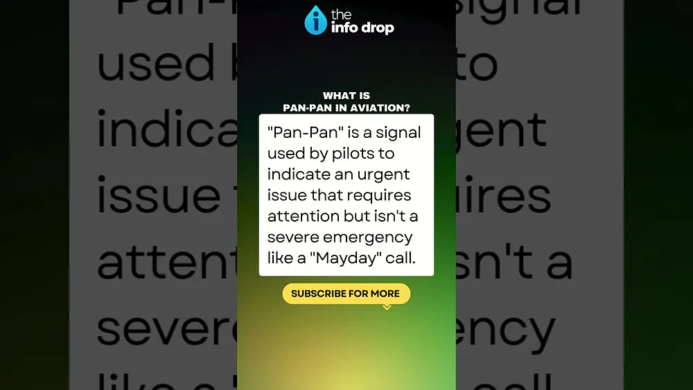 Video thumbnail of What is Pan-Pan in Aviation? #panpan #theinfodrop  #aviation