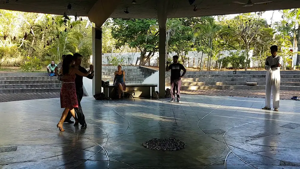 Video thumbnail for 4è cours _ Vaggelis Hatzopoulos & Marianna Koutandou ❤❤ @ Auroville Holi Tango Festival 2018 _ India