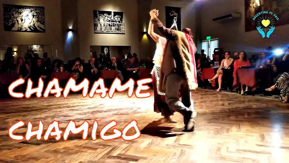 Video thumbnail for Chamamé, folklore argentino en milonga Parakultural Julia Gorin y Ramon Salinas
