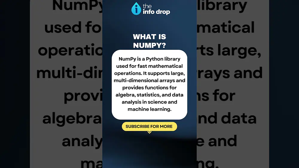 Video thumbnail of What Is NumPy? #NumPy
